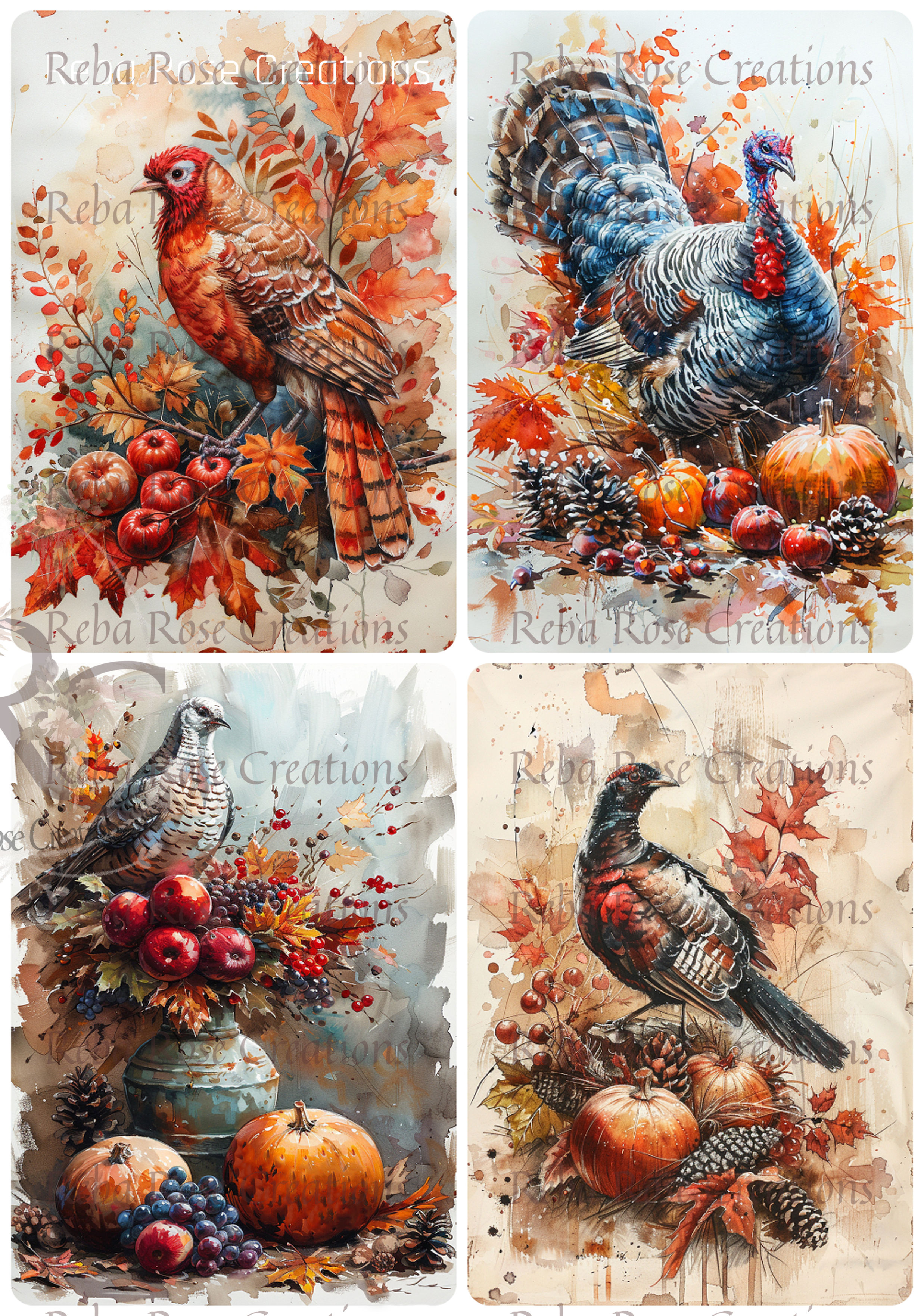 1266-Watercolor Thanksgiving