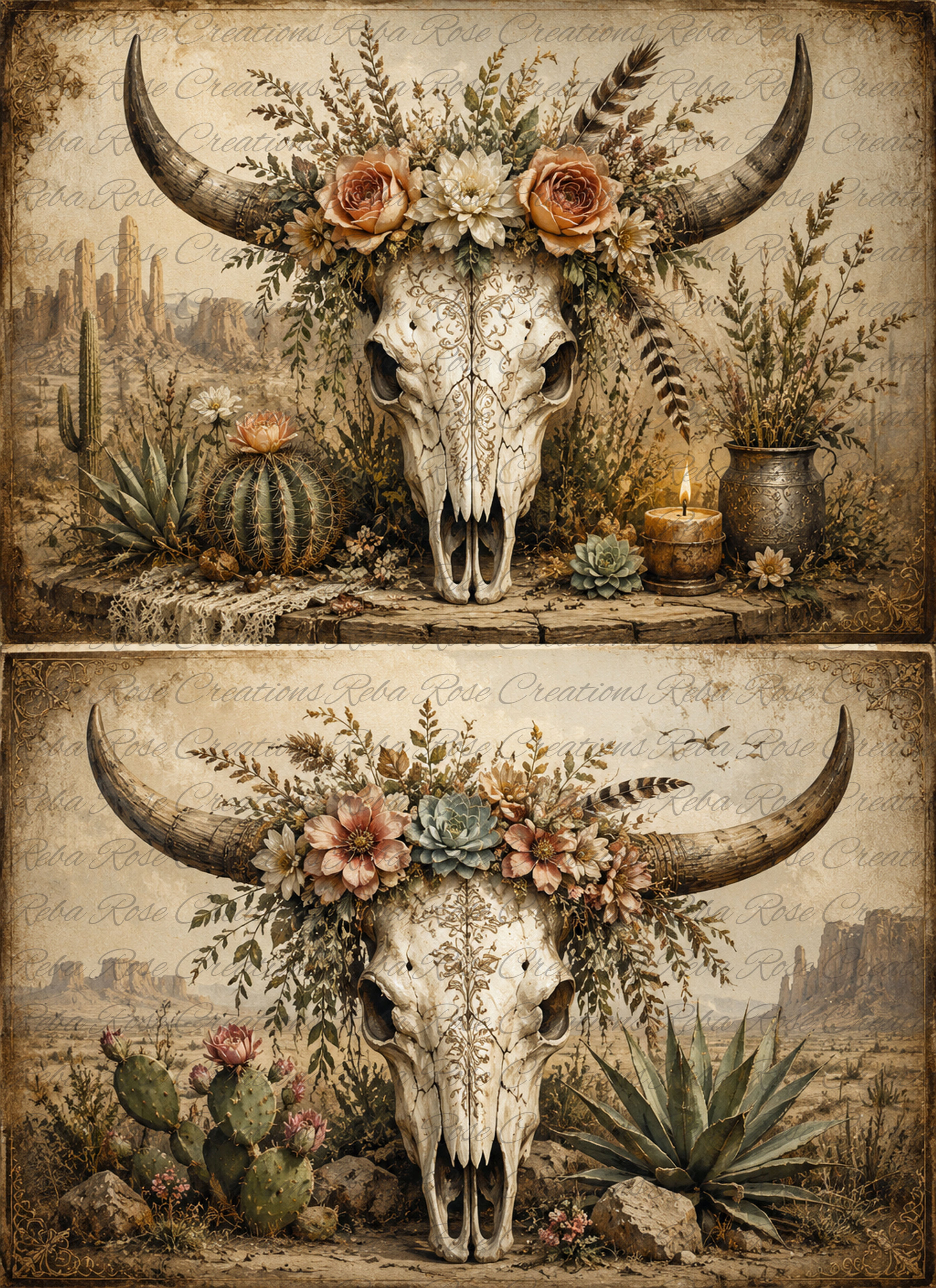 0215 - Boho Skulls