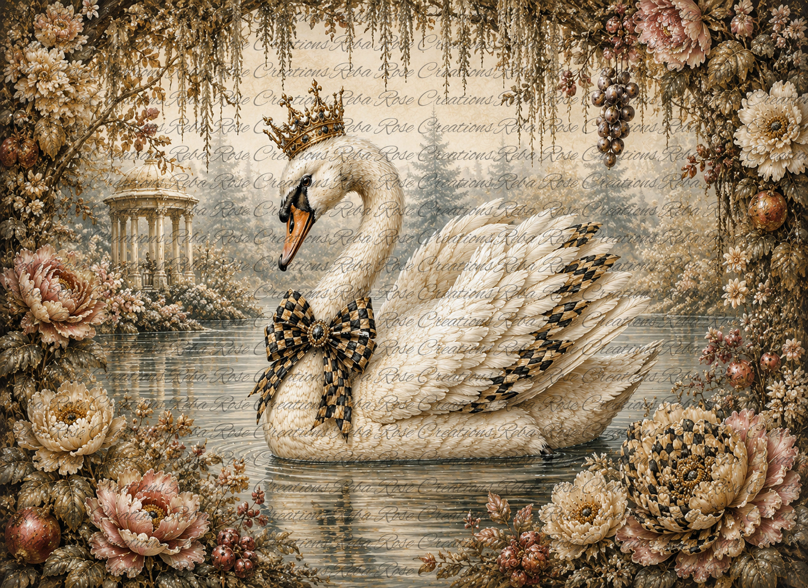 3087-Checkered Swan