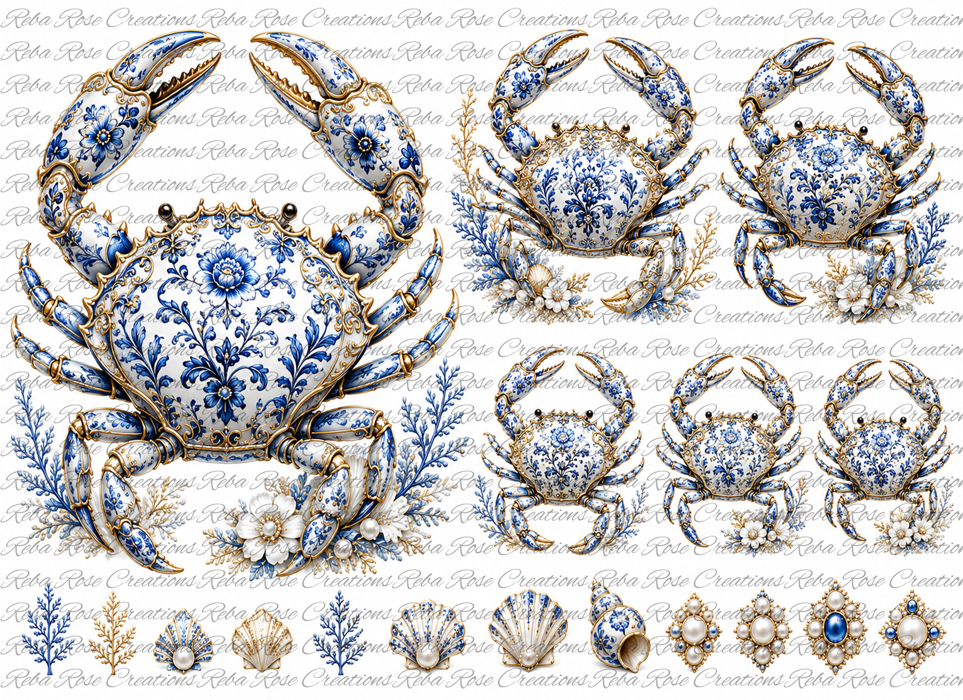 2915-Shell Designs-Crab