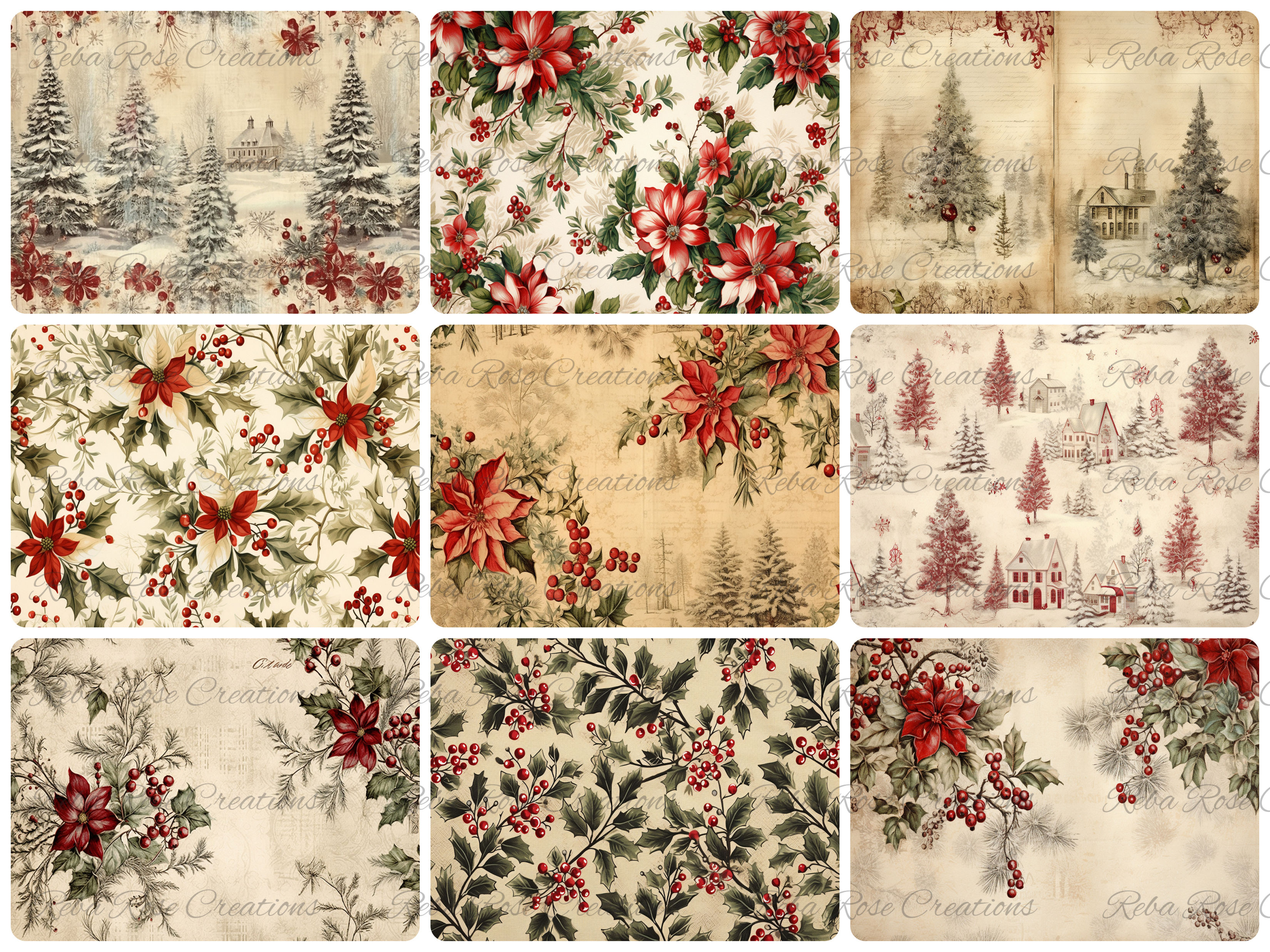 Christmas Backdrops Digital Download
