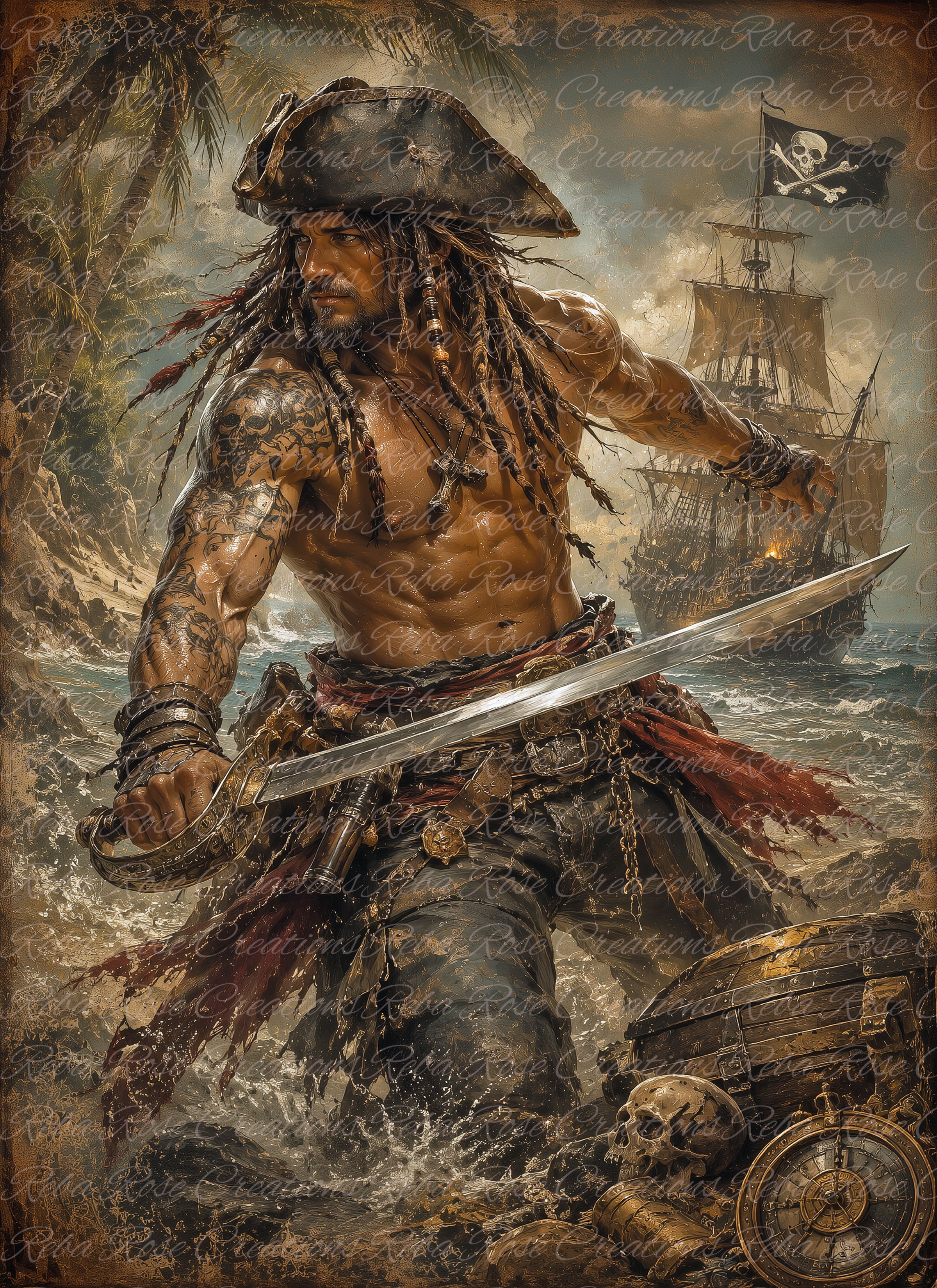 2883-Dark Seas Pirate