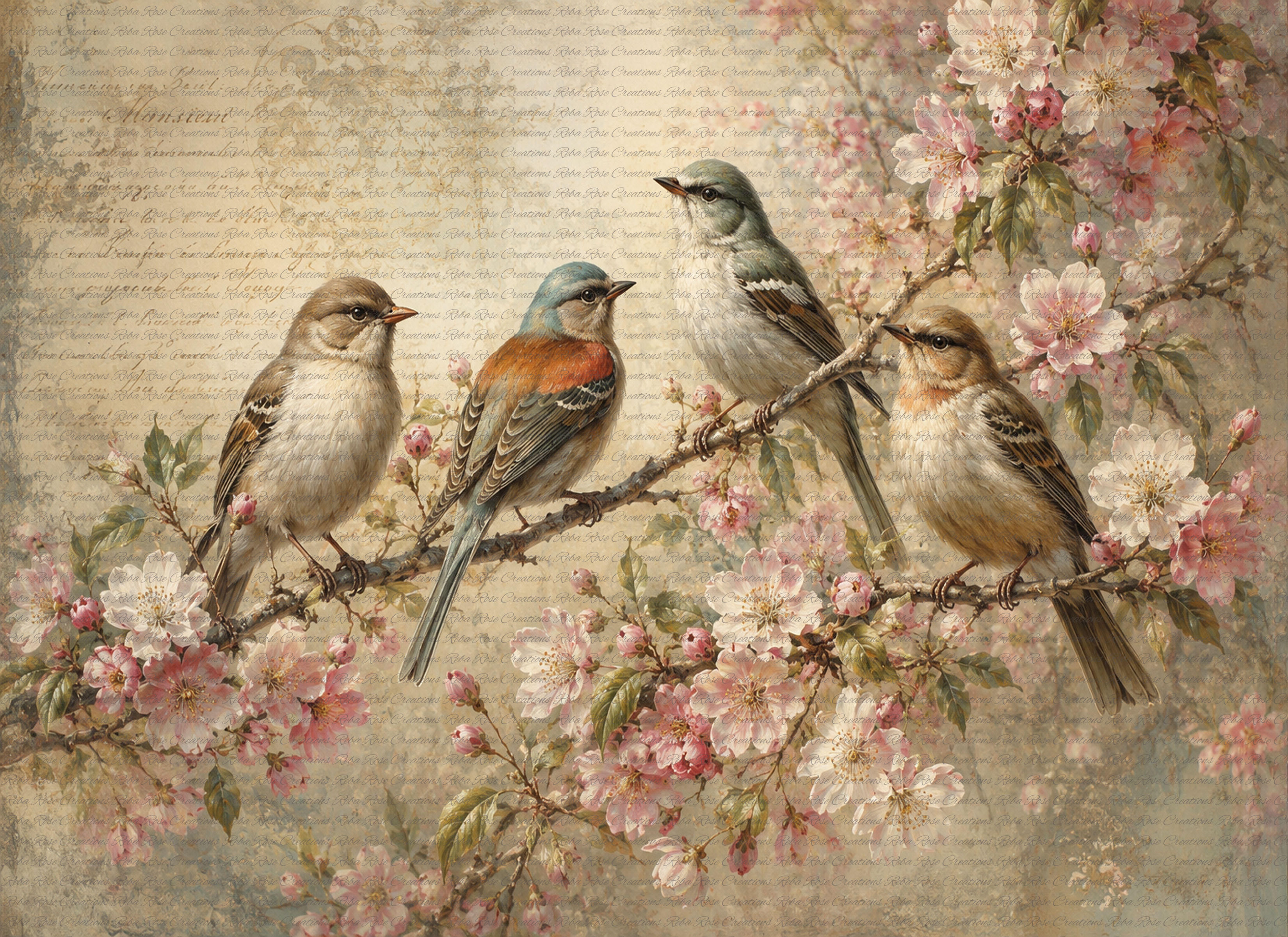 Cute Birds on a Branch