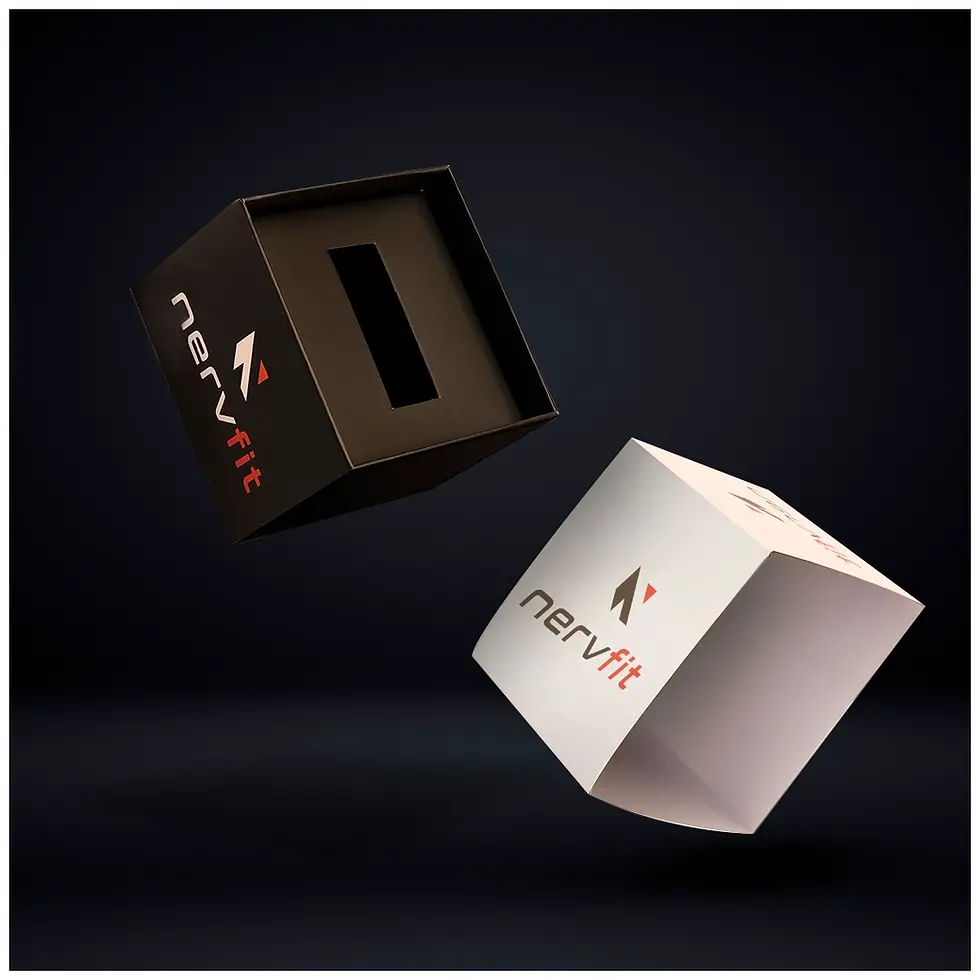 Displayed here is eco-conscious packaging for a smartwatch, crafted from recycled materials with earthy textures and muted green accents. A transparent cutout reveals the device inside, emphasizing transparency and sustainability. Icons around the box highlight energy-efficient charging and water resistance capabilities. The typography is clean and approachable, ensuring readability while maintaining elegance. This packaging appeals to environmentally aware buyers, blending innovation with responsibility. Its design communicates care for both users and the planet, making it ideal for blogs focused on green electronics.
