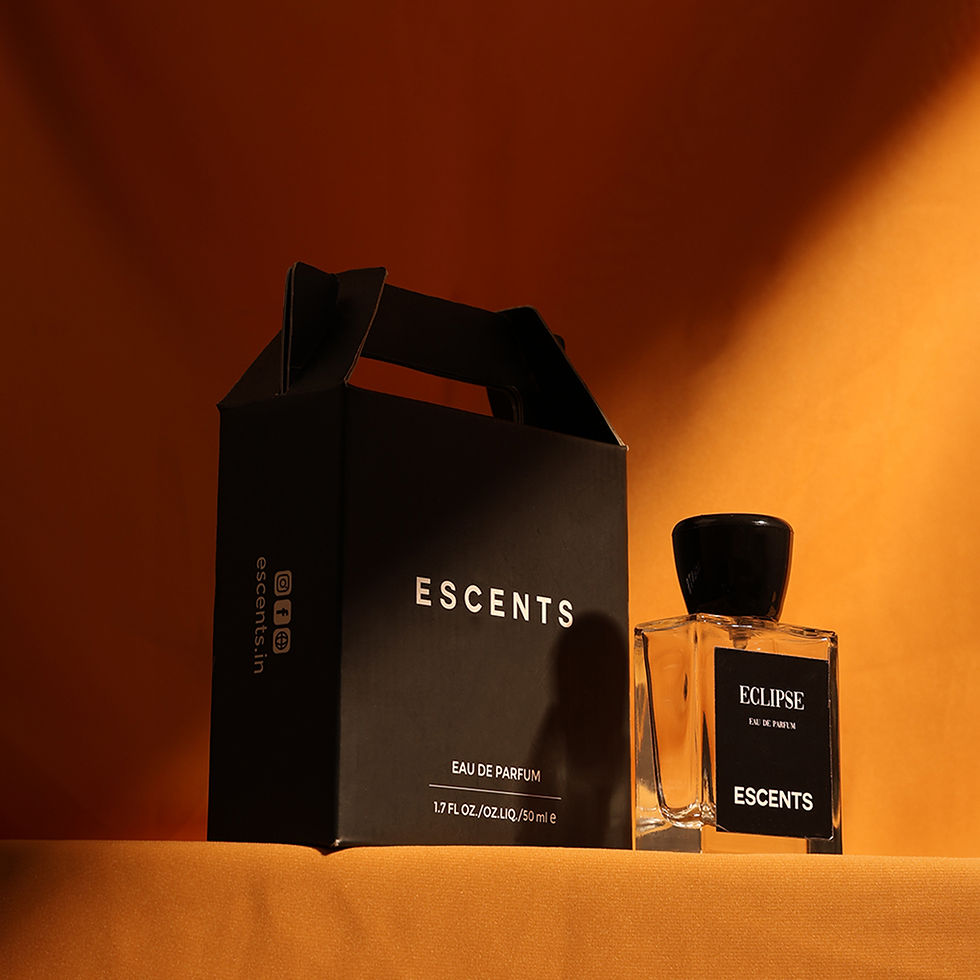 Custom perfume box with embossed logo and foil stamping showing brand identity
