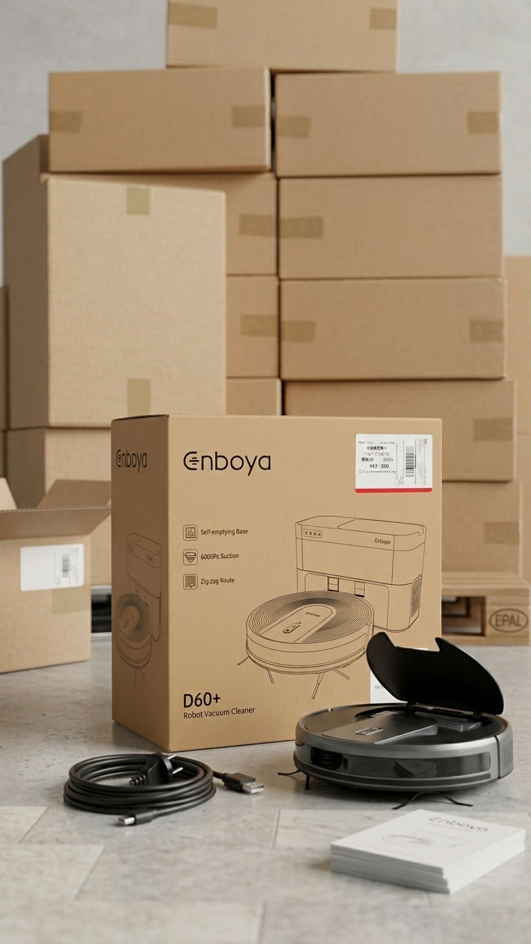 Robot Aspirador Enboya D60+ con Base de Autovaciado