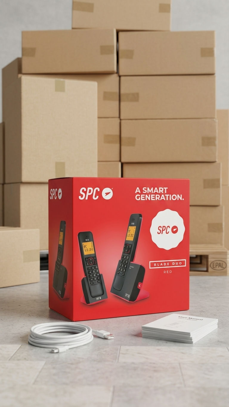 Pack 2 Teléfonos Fijos Inalámbricos SPC Blade Duo Red