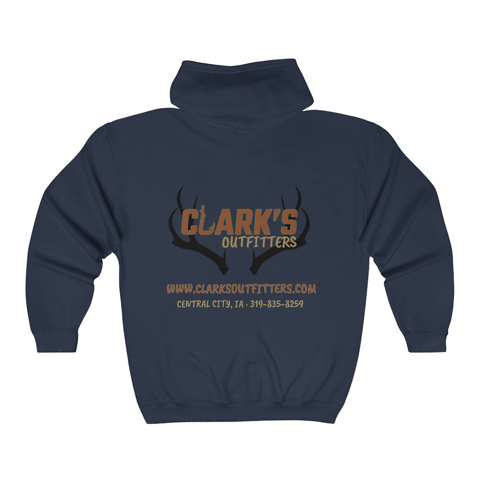 Thumbnail: Unisex Heavy Blend™ Full Zip Hooded Sweatshirt - Dual Logo Clark's Outfitters