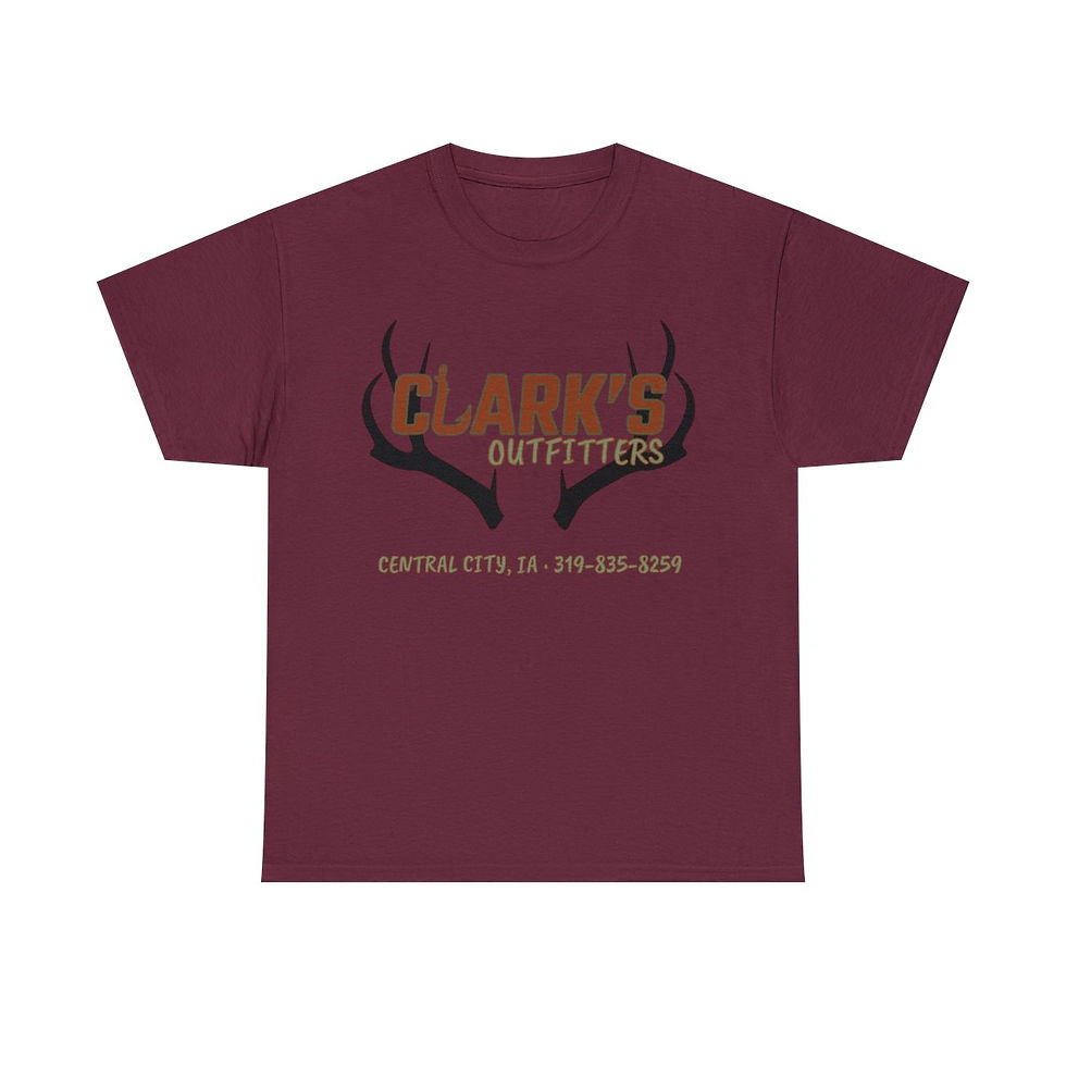 Thumbnail: Unisex Heavy Cotton Tee - Clark's OG logo plus website