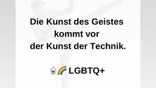 Die Kunst des Geistes kommt vor der Kunst der Technik
