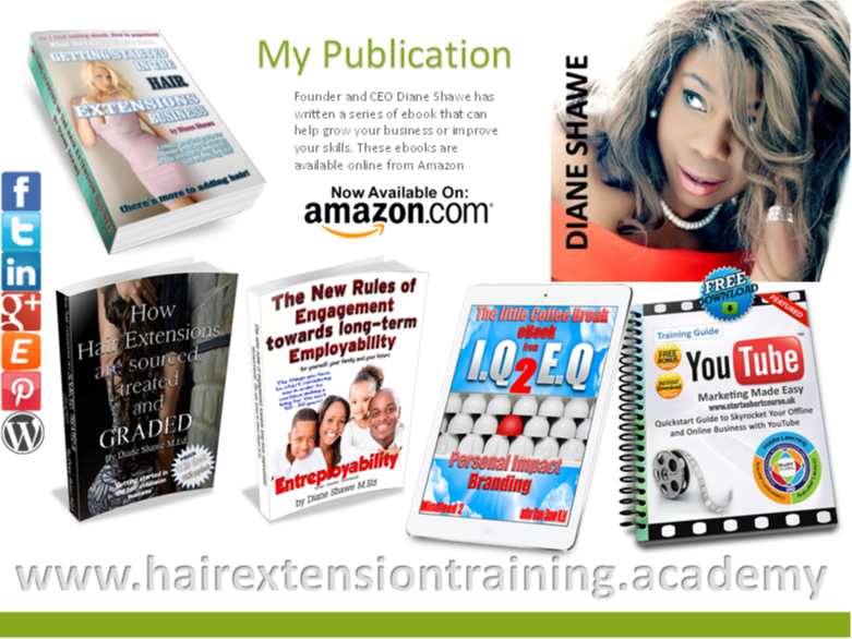 17 Hair Extension Prospectus Cover Diane Shawe Author publications