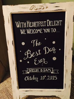 Wedding chalkboard