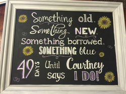 Wedding chalkboard