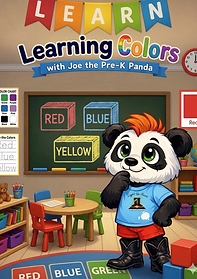 Learning Colors w Joe the Pre-K Panda Front Cover.png