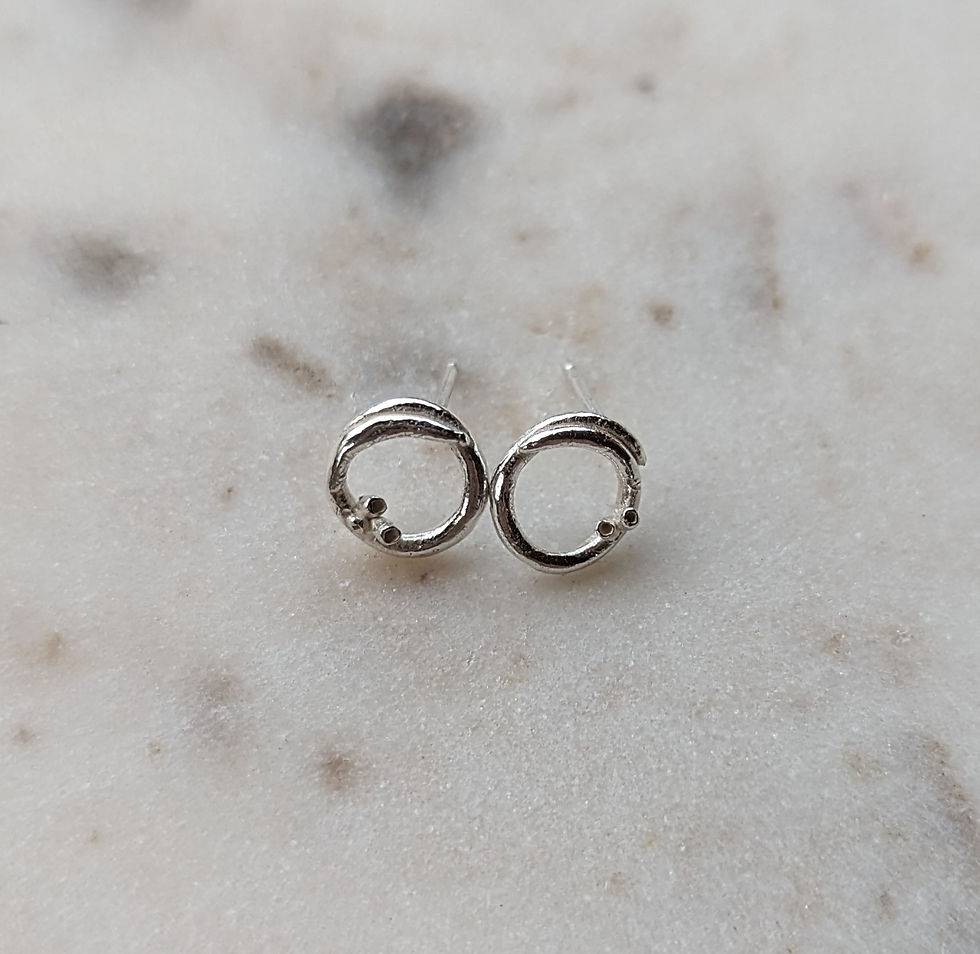 Thumbnail: Small Lichen Stud Earrings