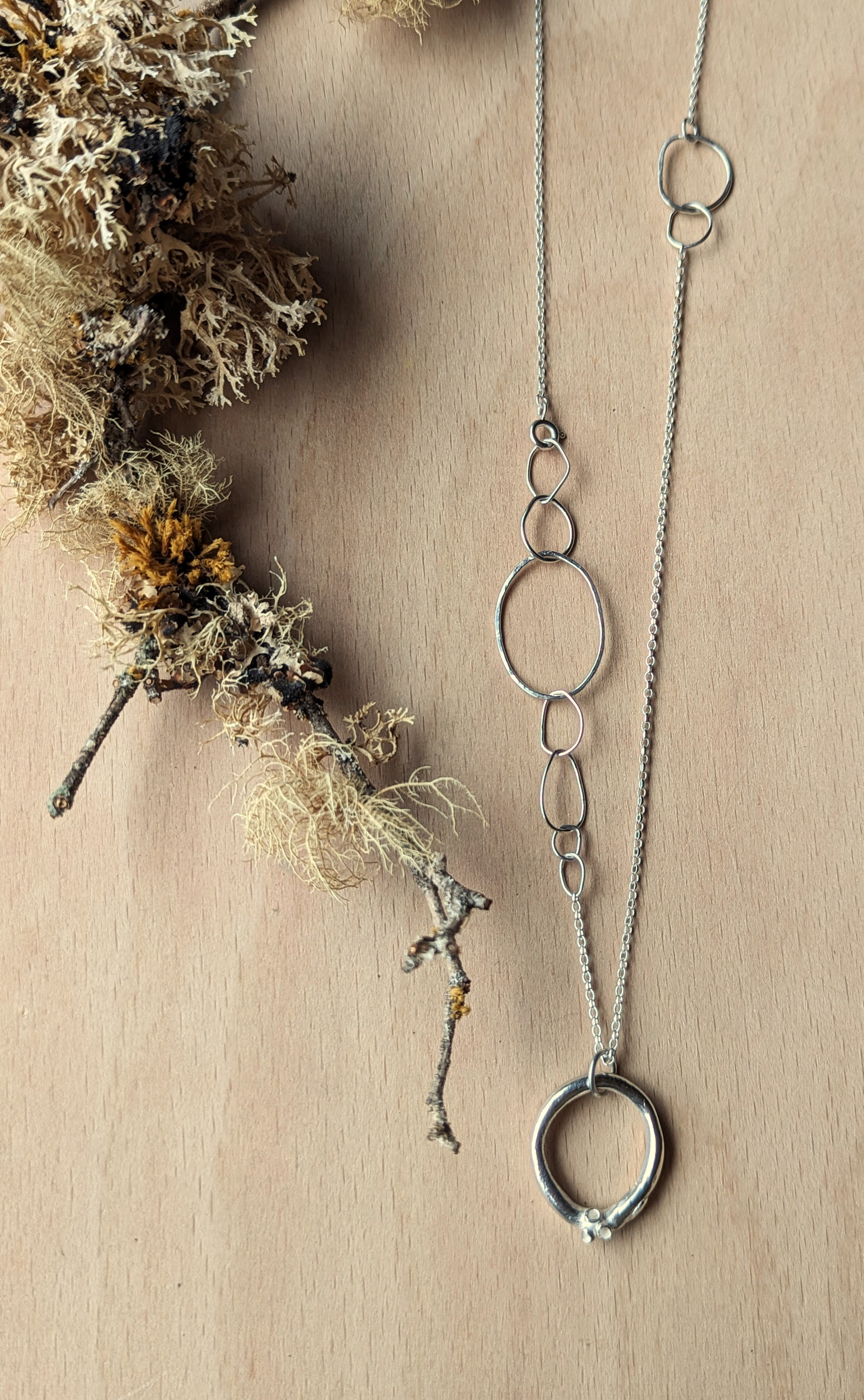 Long Minimal Organic Necklace
