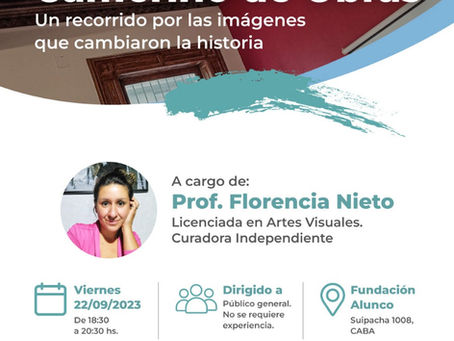 Taller interactivo "CAMERINO DE OBRAS" por Florencia Nieto.