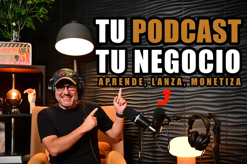 Imagen promocional del curso Tu Podcast, Tu Negocio, diseñado para emprendedores que quieren crear 