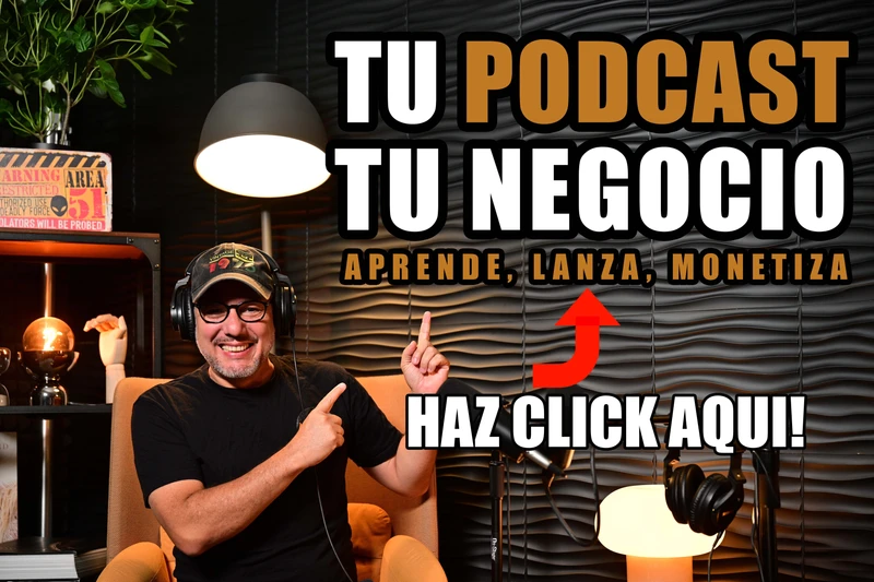 Imagen promocional del curso Tu Podcast, Tu Negocio, diseñado para emprendedores que quieren crear