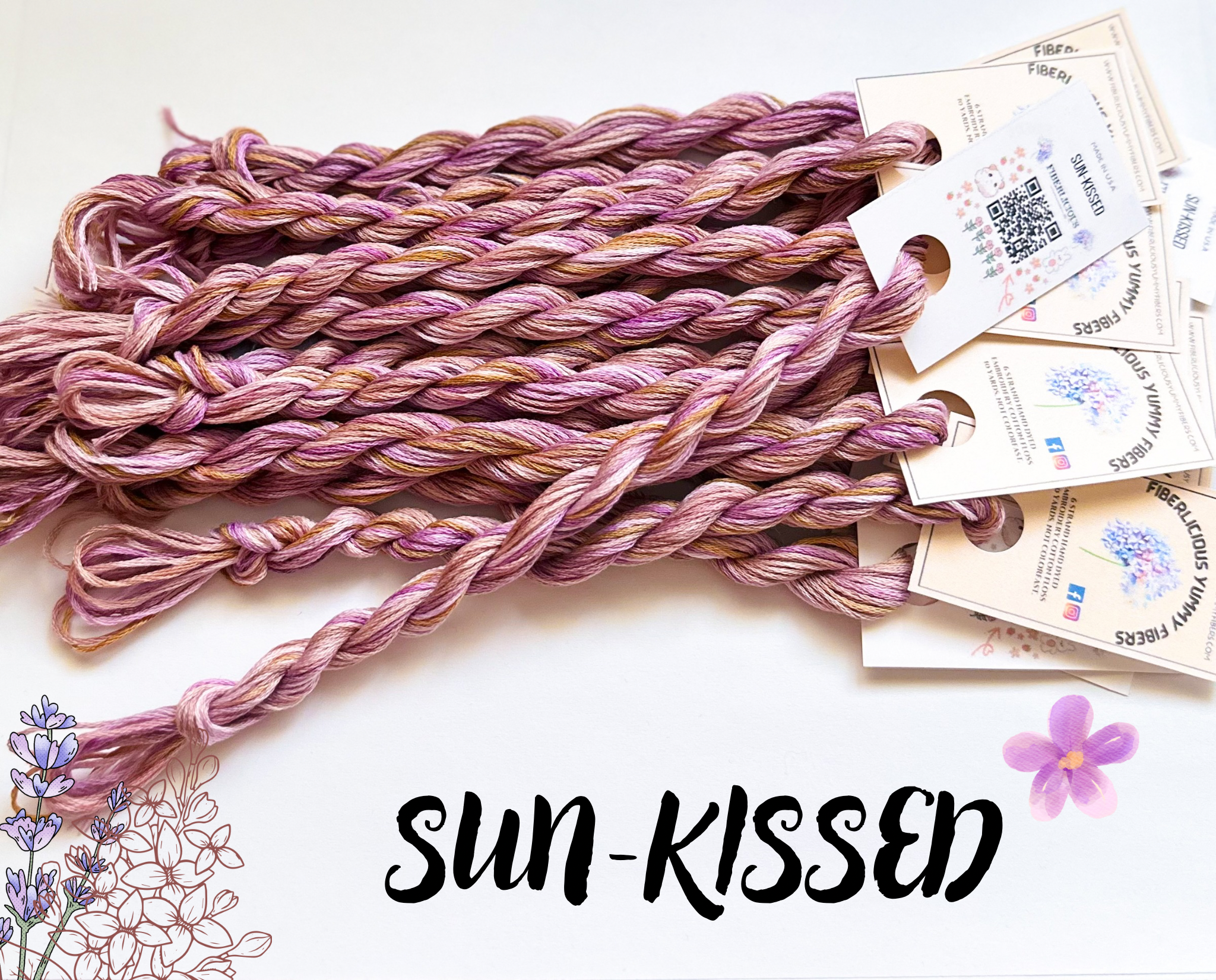 Sun-kissed| Hand Dyed Embroidery Floss | Multi-Color Variegated Thread