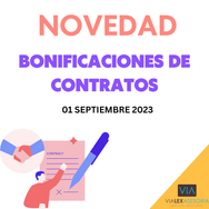 NUEVAS BONIFICACIONES DE CONTRATOS 1 DE SEPTIEMBRE DE 2023