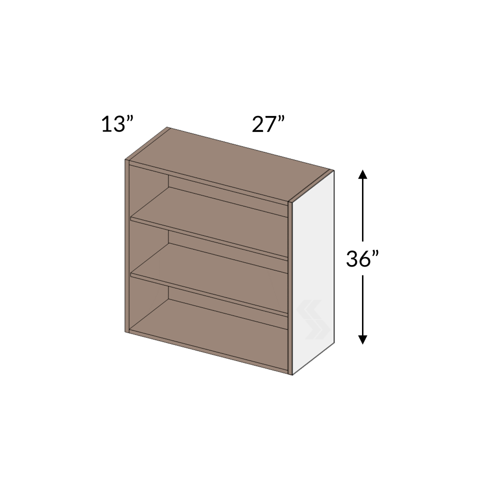 21" x 39" open shelf wall cabinet — representative product view
