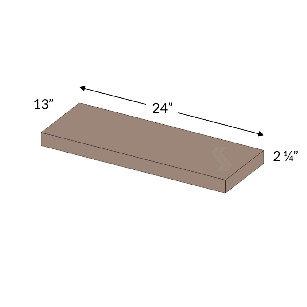 48" x 10" floating shelf — representative product view