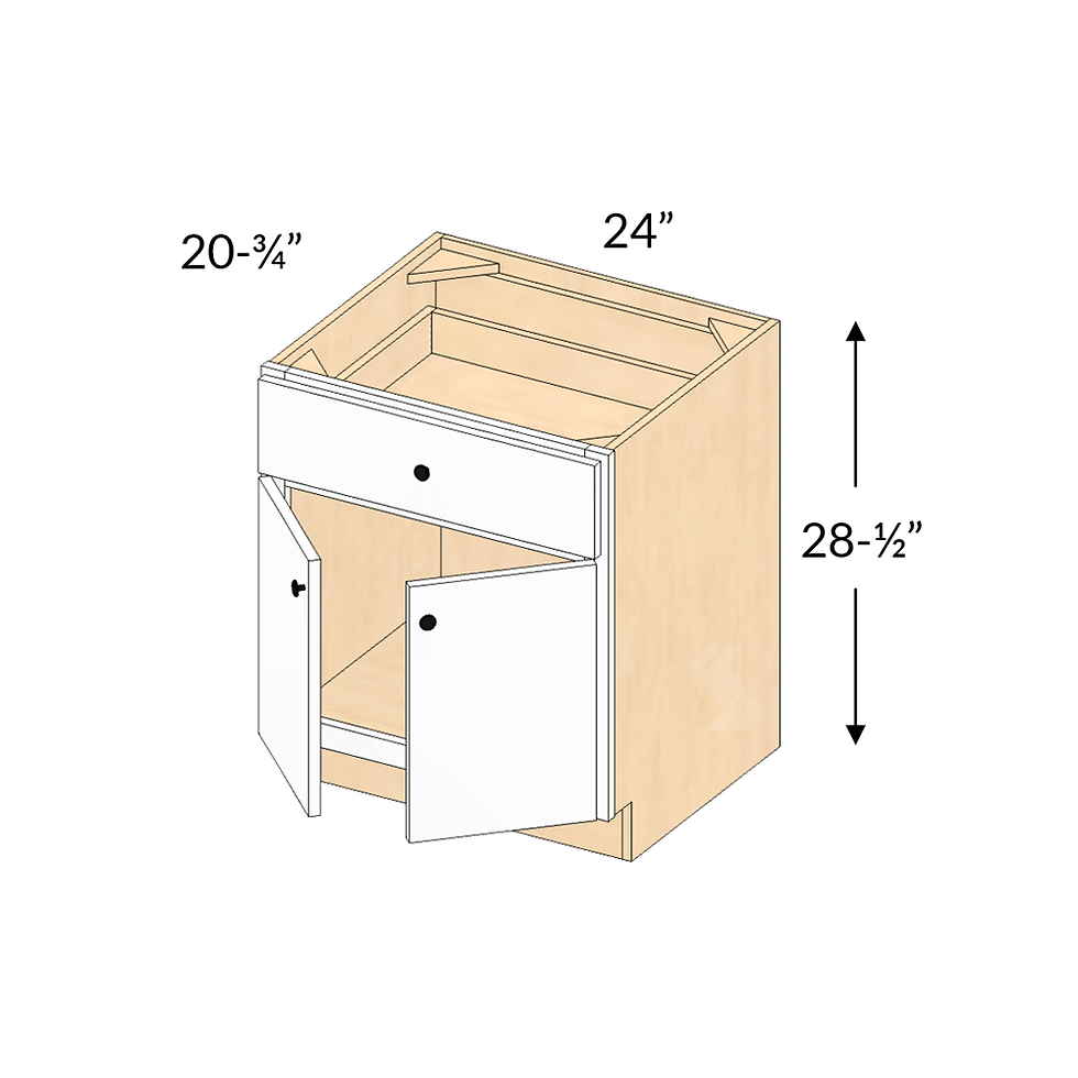 33" 3-drawer office base — representative product view