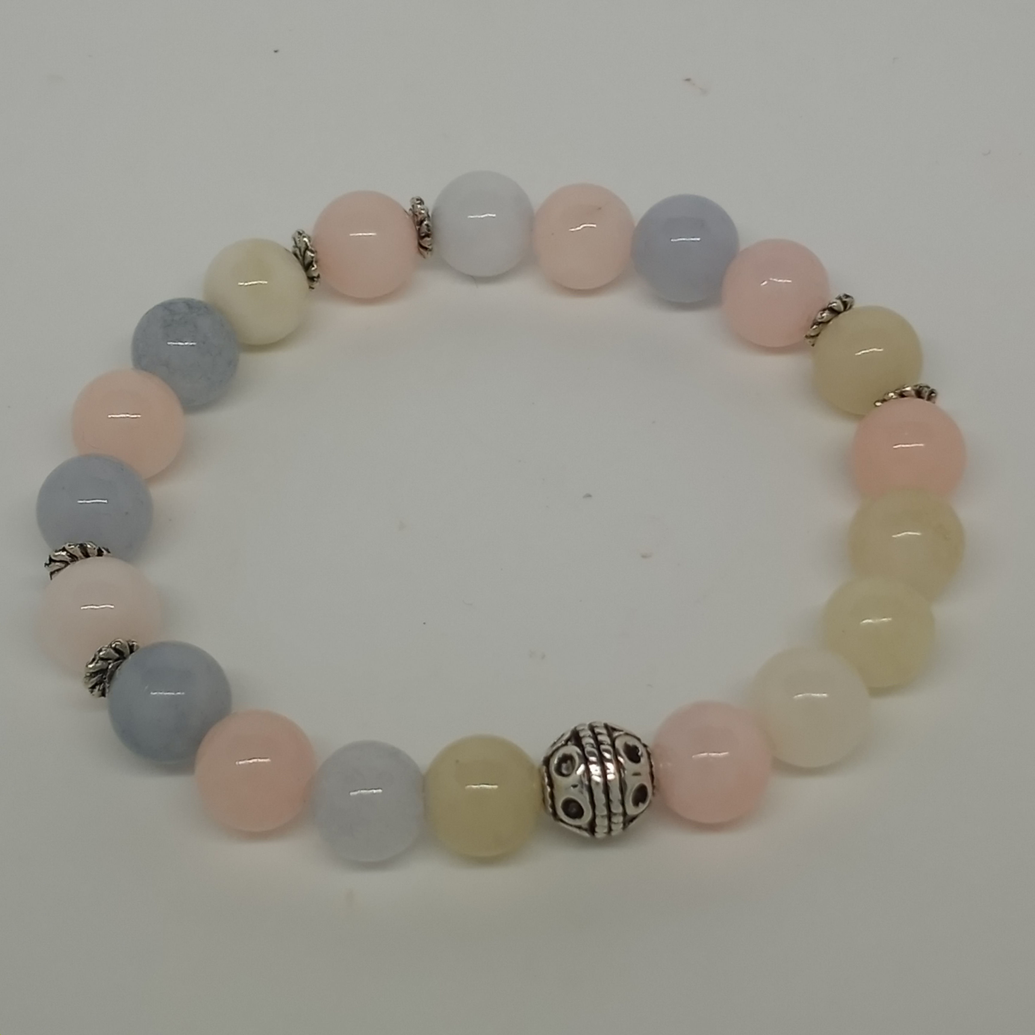 7 inch 8mm morganite bracelet 