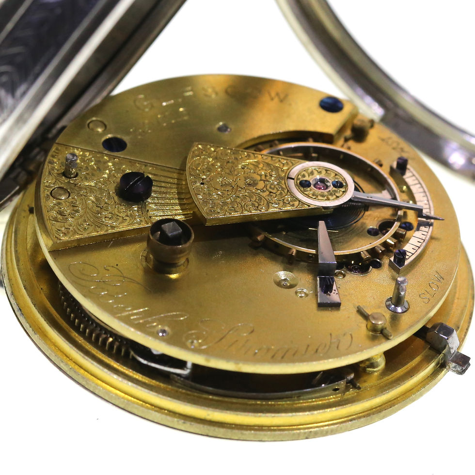 Thumbnail: 1901 Joseph Stromier Silver Pocket Watch