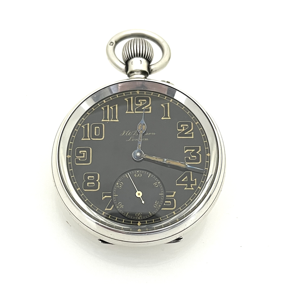 1917 J.W. Benson Keyless Silver Pocket Watch