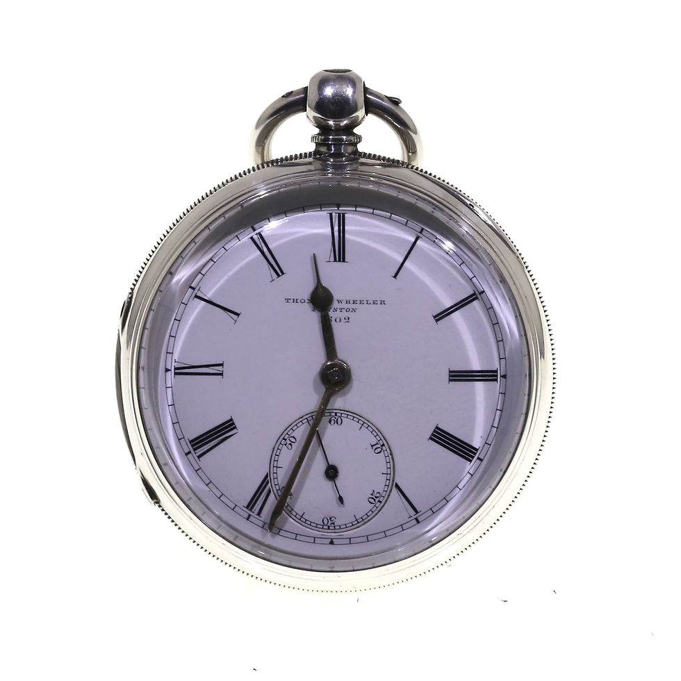 1881 Thomas Wheeler Railway Fusee Pocket Watch
