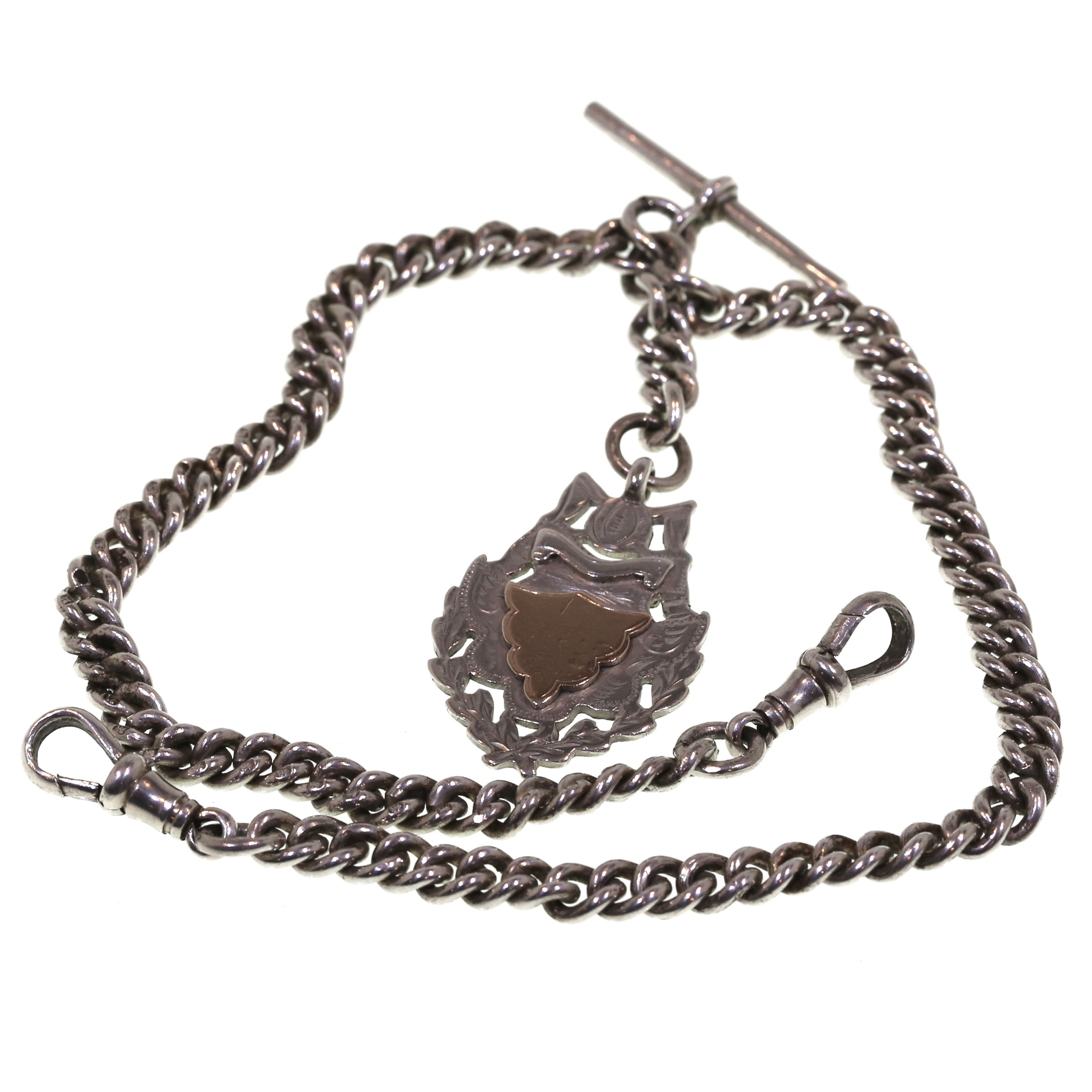 Sterling Silver Double Albert Pocket Watch Chain