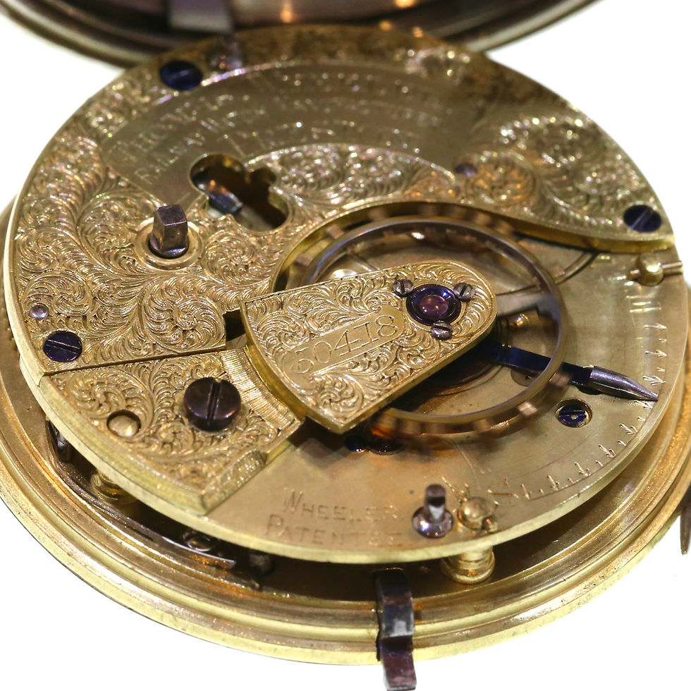 Thumbnail: 1881 Thomas Wheeler Railway Fusee Pocket Watch