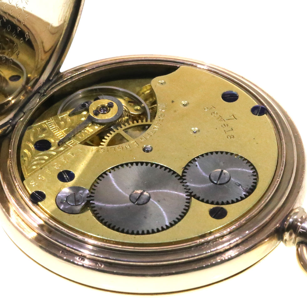 Thumbnail: C1930 J.H. Potter Half Hunter Pocket Watch