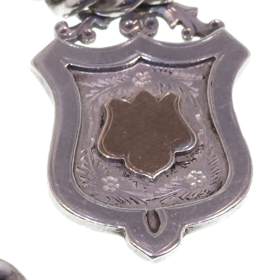 Thumbnail: Sterling Silver Single Albert Pocket Watch Chain