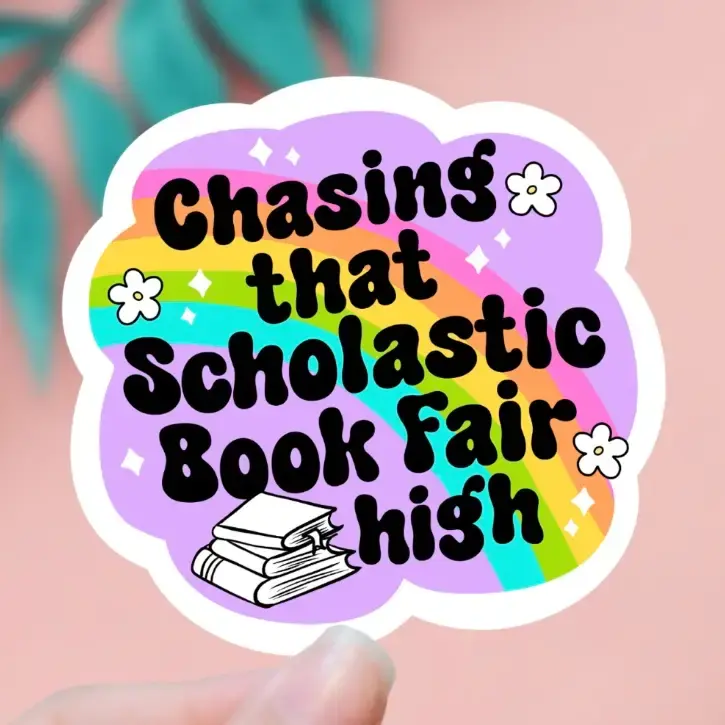 Chasing That Book Fair High Sticker