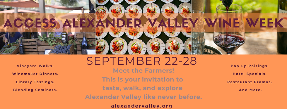 Access Alexander Valley Wine Week September 22 – 28, 2025 A Rare Invitation Into Wine Country Life