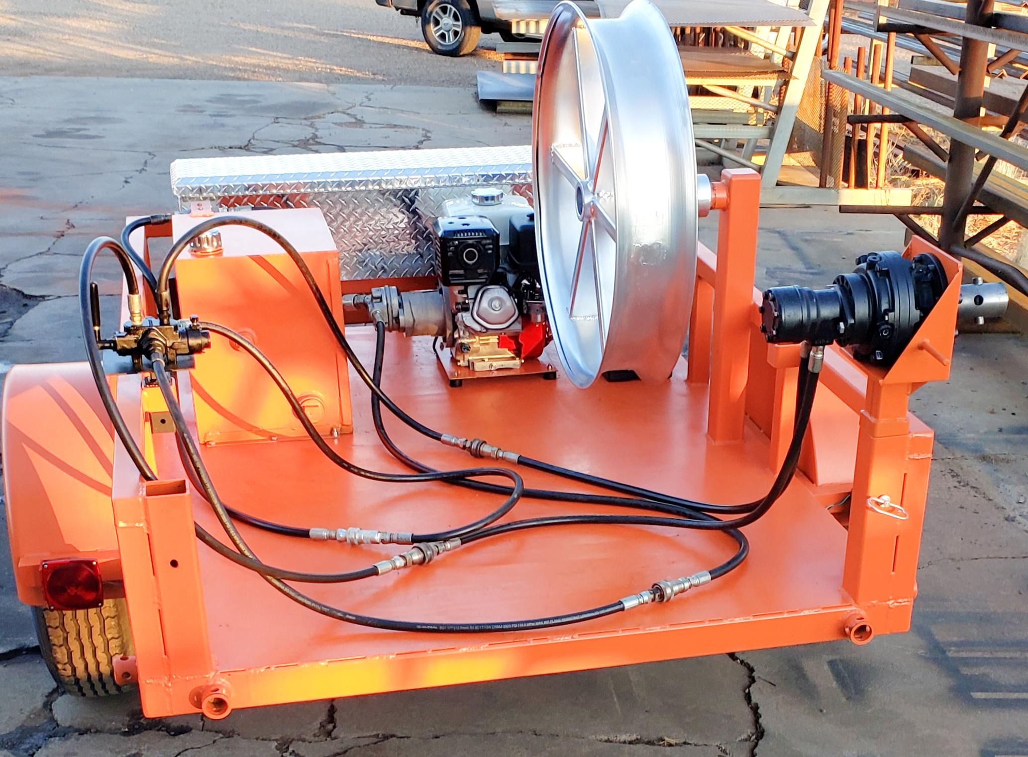 Fiber Optic Cable Pulling Trailer