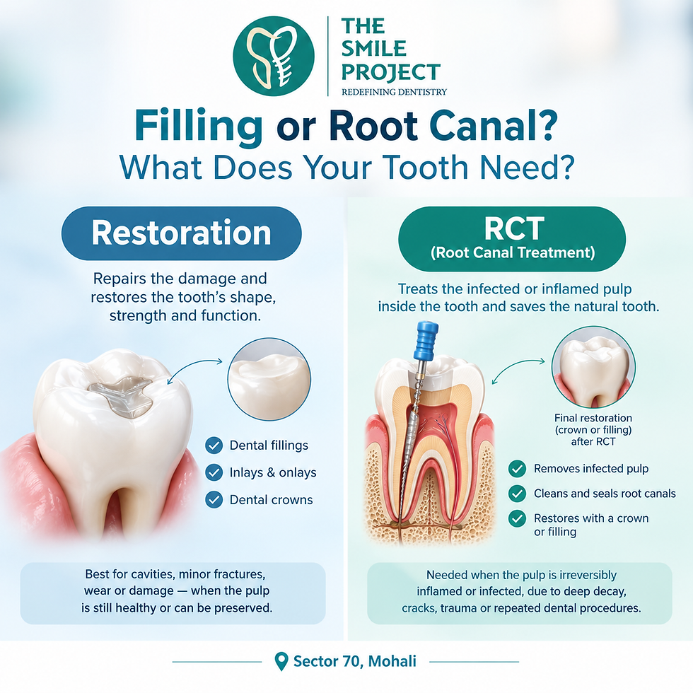 What Does Your Teeth Need: Restoration or RCT? Know the Difference