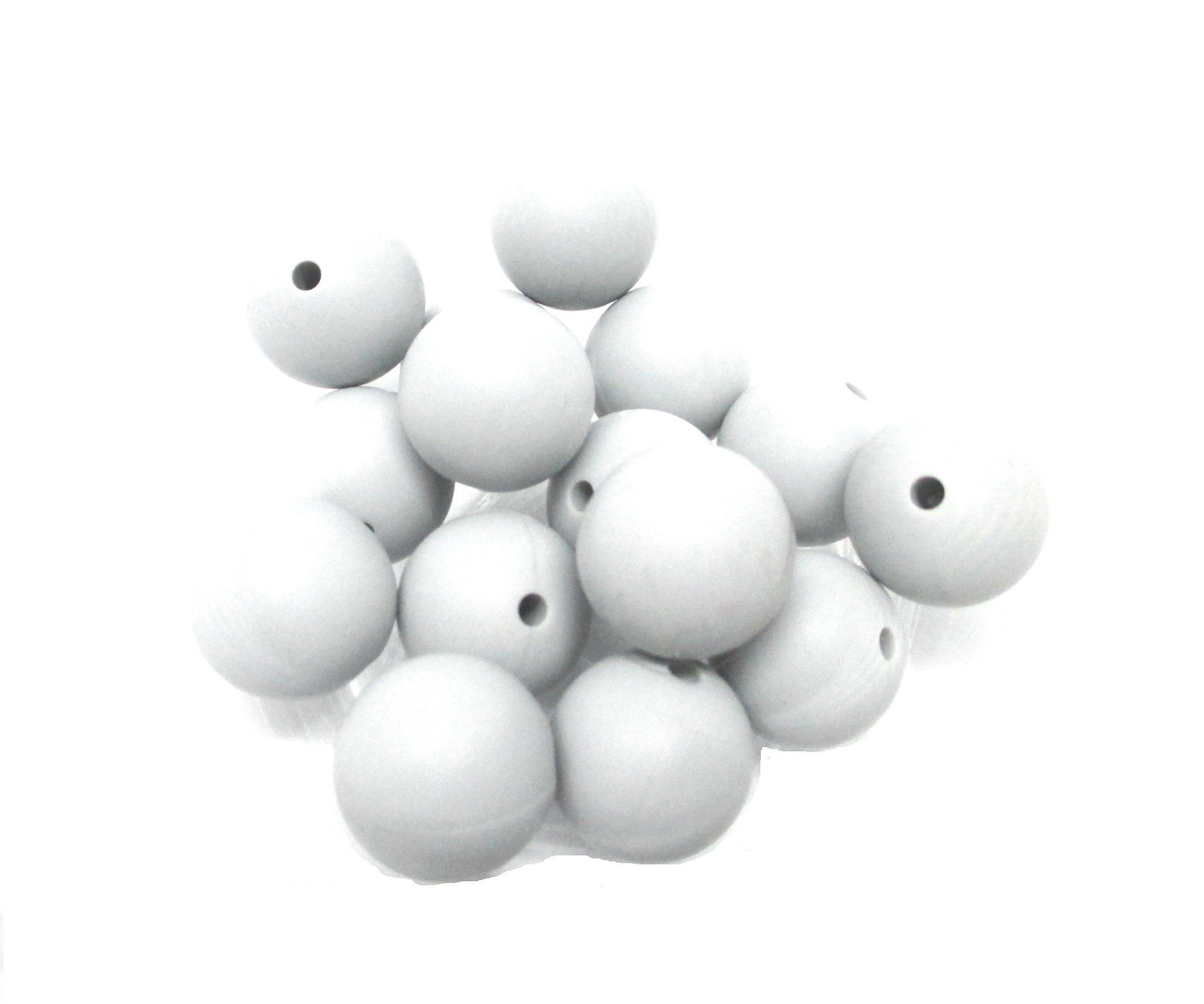 perle en silicone gris clair pour attache tétine