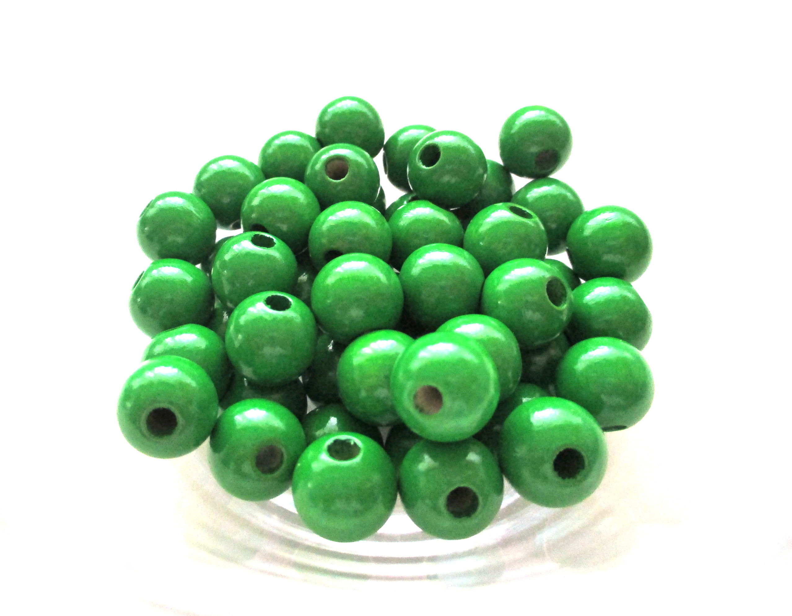 perle en bois vert pour attache tétine