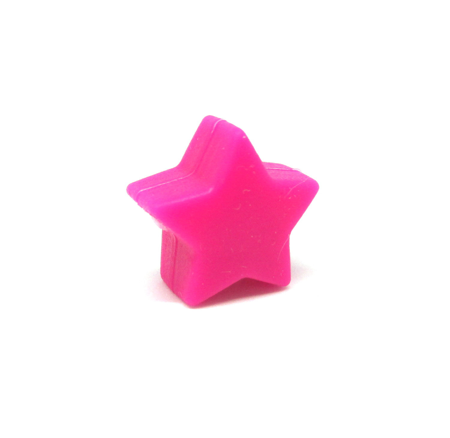 perle étoile silicone fuchsia pour attache tétine