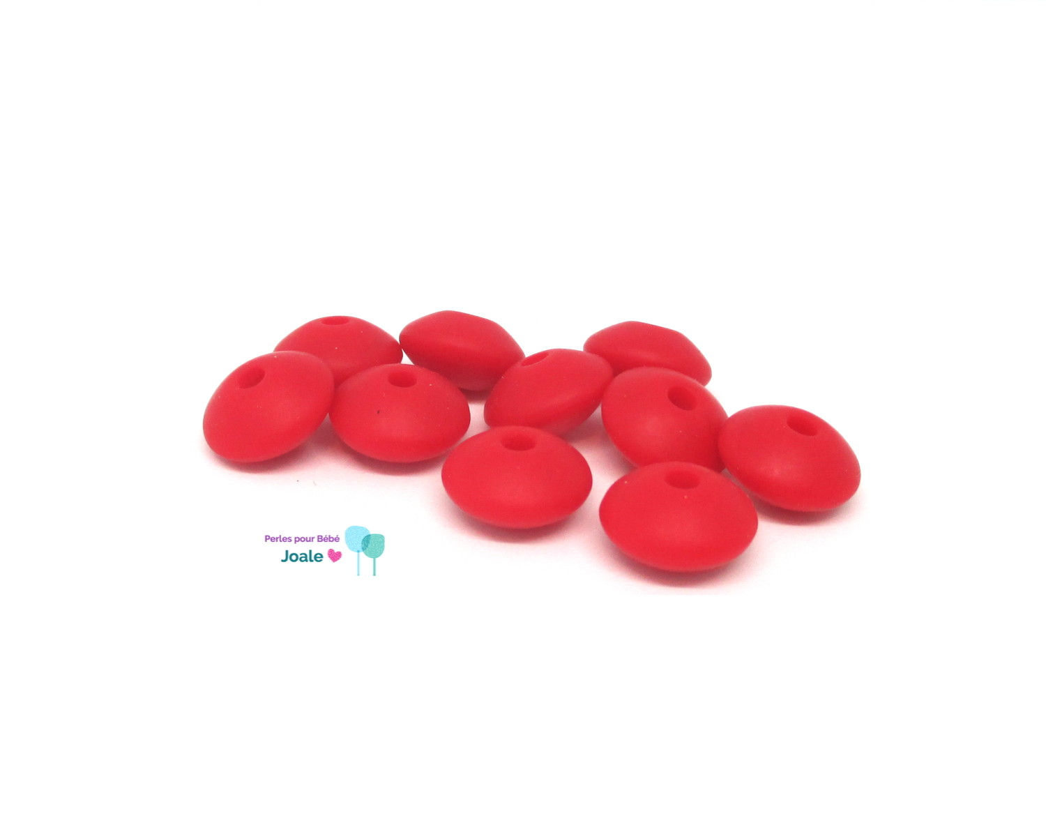 perles lentilles en silicone rouge pour attache tétine