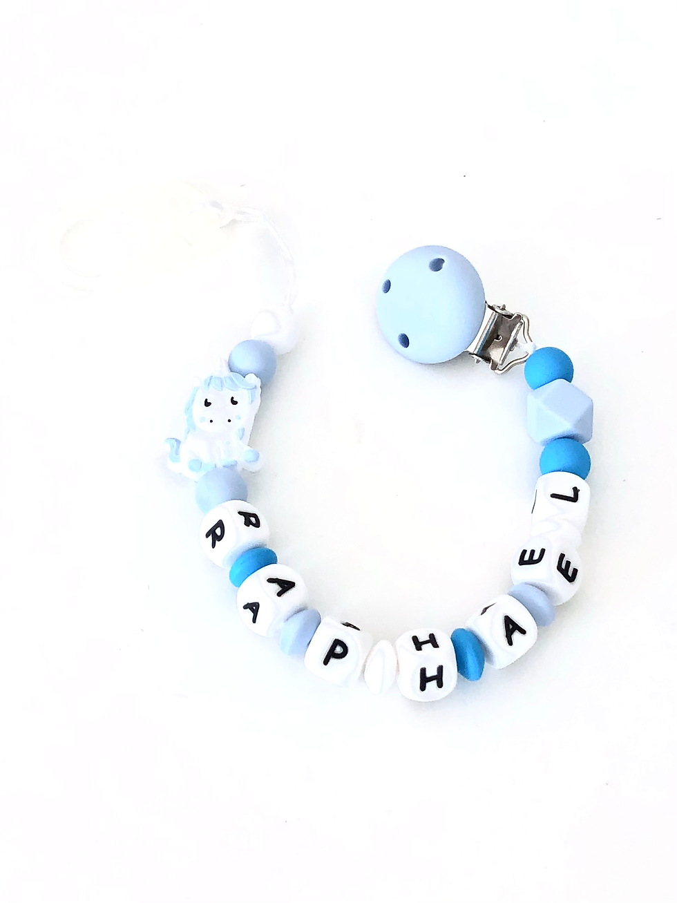 kit attache tétine en silicone licorne à faire soi-même