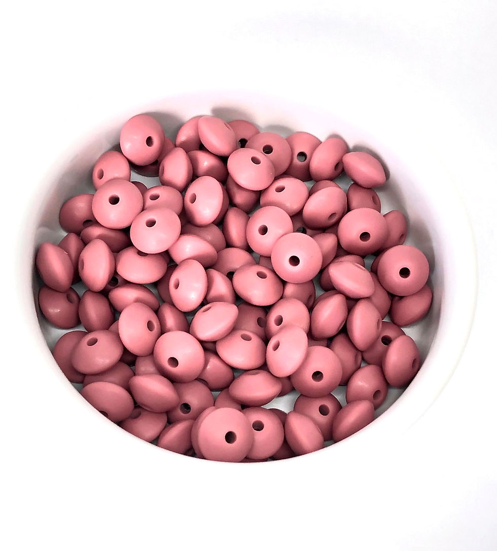 Perles lentilles en silicone cannelle pour attache tétine