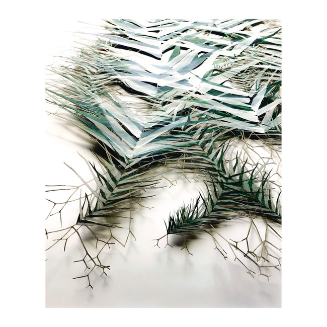 "Sans titre", technique mixte sur papier, 120x80 cm, 2020. Encadré sous plexiglass, 130x90 cm.