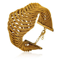 Bracelet moderne en herbe dorée