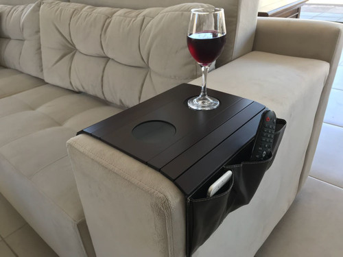Mesa Para Brazo De Sofá Biniveil - Bandera De Silicona Con Portavasos Y Bolsillos, Organizador Para Sala De Estar O Dormitorio