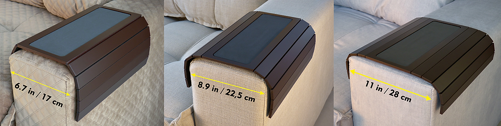 الصورة المصغرة: Sofa Arm Tray Table Slip Resistant EVA on the Sofa.